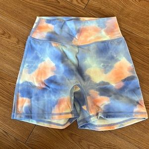 Multi colored cloud shorts